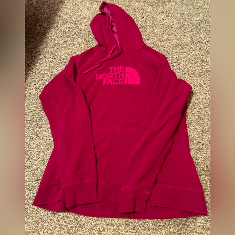 Size M, Maroon North Face Hoodie